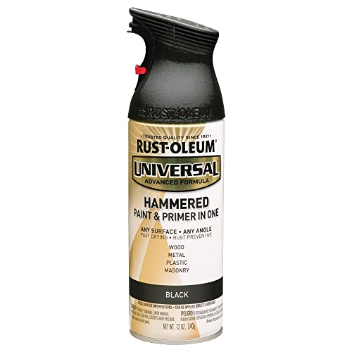 Rust-Oleum 245217 Universal All Surface Hammered Spray Paint, 12 oz, Black
