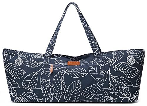 ELENTURE Large Yoga Mat Bag for Women,Travel Gym Bag for Pilates Office Beach Workout, Tote Carrier with Mat Strap for 1/4" ~ 1/2" Thick Exercise Mat