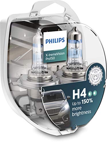 Philips X-tremeVision Pro150 H4 Headlight Bulb +150% Double Set 567028 Twin Box