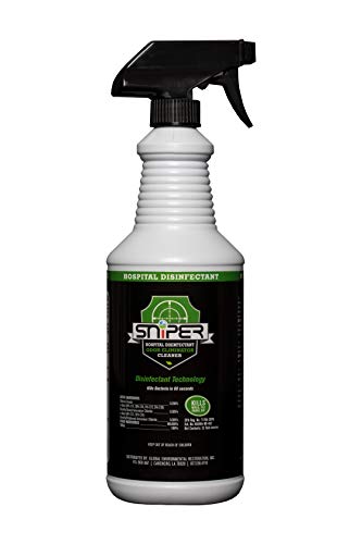 SNiPER Hospital Disinfectant, Odor Eliminator & All-Purpose Cleaner, 32 Ounce Spray