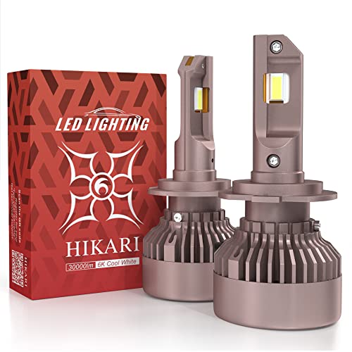 HIKARI 2023 Future 30000LM H7 LED Bulbs, Fog Light, 65W Titanova LED, High Lumens LED Kit,6000K Cool White, IP68 Waterproof, Halogen Upgrade Replacement