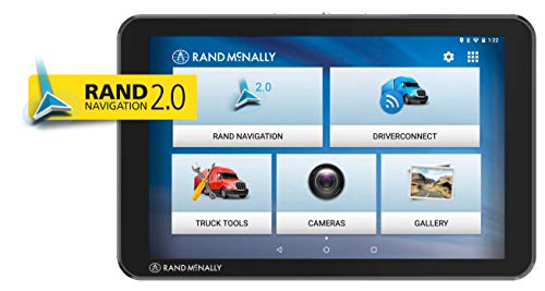 Rand McNally TND Tablet 85 8-inch GPS Truck Navigator with Built-in Dash Cam, Easy-to-Read Display and Custom Truck Routing, Black