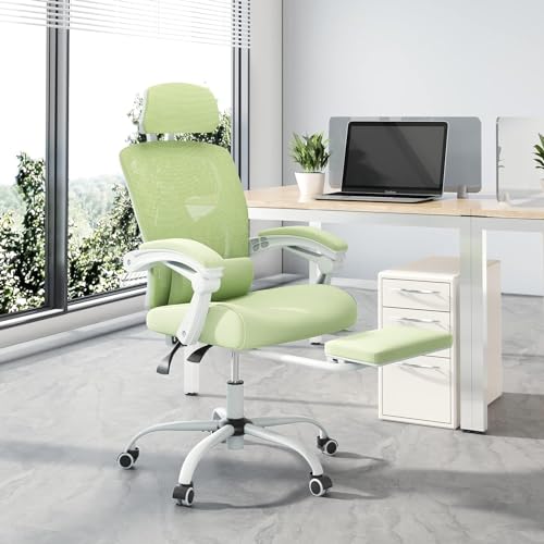 Ergonomic Office Chair- Home Office Desk Chairs with Foot Rest, Adjustable High Back Computer Drafting Chair with Wheels