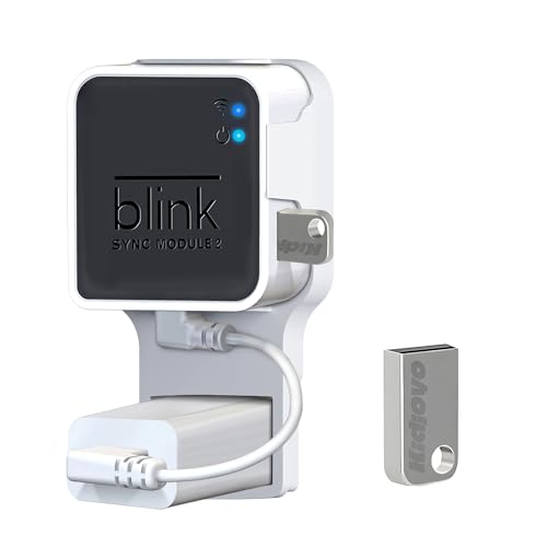 256GB USB Flash Drive & Wall Mount for Blink Sync Module 2 with Short Cable  Declutter, Save Space, and Effortlessly Enhance Security