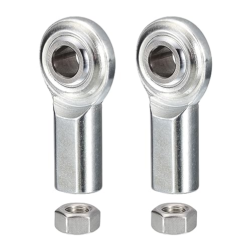 HiPicco CF6 Rod End Bearing Heim Joints, 3/8 x 3/8-24 Right Hand Female Thread Heim Joint with Jam Nuts 2pcs