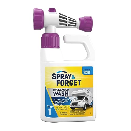 Spray & Forget RV & Camper Cleaner with Hose End Adapter - 1 Quart