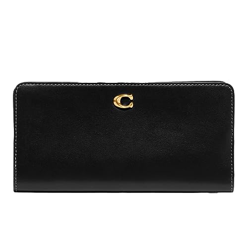 Coach Smooth Leather Skinny Wall, Black
