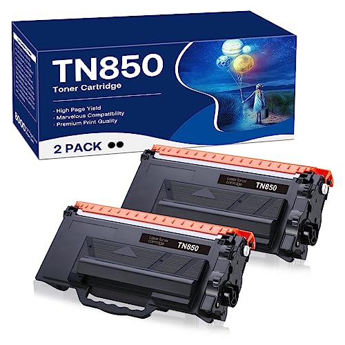 TN850 Compatible for Brother TN-880 TN-850 TN-820 TN820 Toner Cartridges High Yield Work with HL-L6200DWT L6200DW L5200DW L5100DN MFC-L5800DW L5700DW L6700DW L6800DW 2 Black