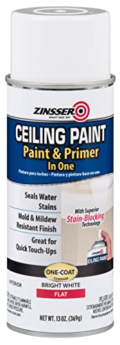 Zinsser Ceiling Acrylic Paint & Primer in One, 13 oz, Flat White