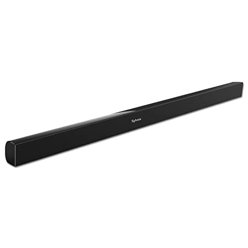SYLVOX Elf S2 Soundbar, Bluetooth Sound bar for TV IP65 Waterproof, 60W TV Speaker with 3D Surround Sound, Movie/News/Music Mode, Wireless Connection, HDMI ARC, Music Streaming, Wall Mountable