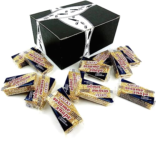 Loucks Sezme Sesame Snaps, 1.4 oz Packages in a BlackTie Box (Pack of 12)