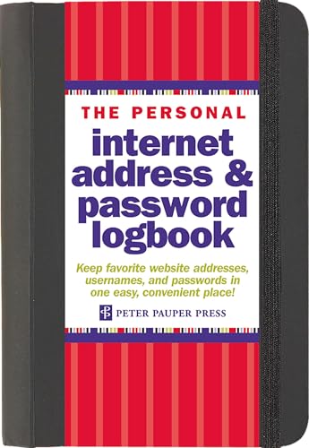 The Personal Internet Address & Password Logbook (removable cover band for security)