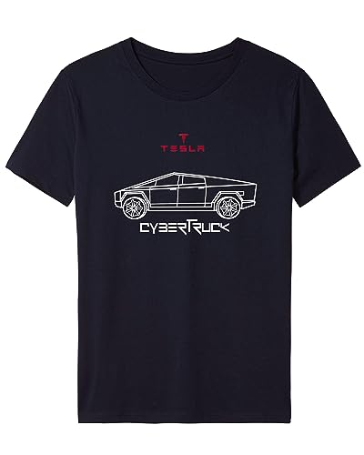 Tesla Cybertruck Bulletproof Truck Men's T shirts (L, Black)