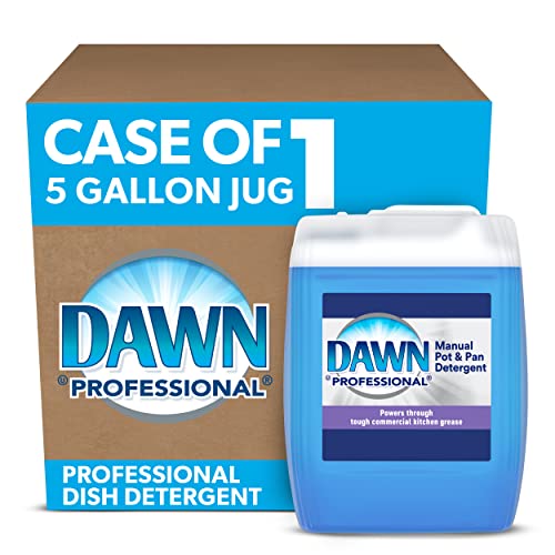 P&G Dawn Dishwashing Liquid Soap Detergent, Bulk Degreaser Removes Greasy Foods from Pots, Pans and Dishes in Commercial Restaurant Kitchens, Regular Scent, 18.9L/5 gal