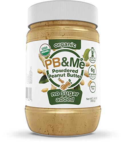Organic Powdered Peanut Butter by PB&Me: No Sugar Added, Gluten Free, Plant Protein, Keto Snack,1 6oz - For Baking, Smoothies, and Protein Shakes with Premium Blend, Nutrient-Rich, and Gourmet Taste