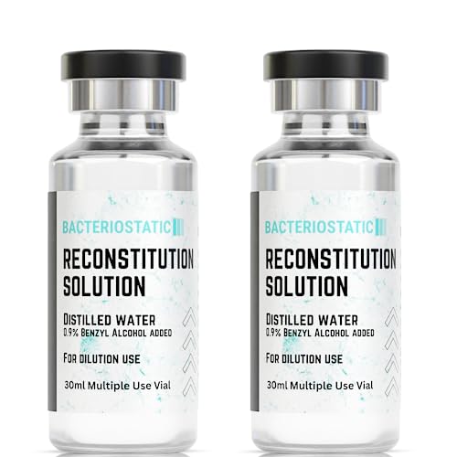 BACTERIOSTATIC Reconsitution Solution 30 ml in Glass Vial, 2 Pack Sterile Injection Port