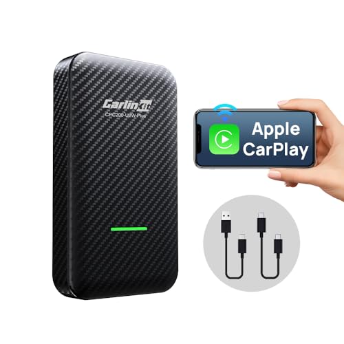 CarlinKit CarPlay Wireless Adapter,3.0 Apple CarPlay Adapter for OEM Wired CarPlay Cars and iPhone,2023 New Upgrade Anti-Slip Shell/Dual Cable-Plug & Play Dongle Converts Wired CarPlay to Wireless