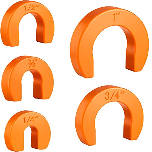Hotop 5 Pieces Disconnect Clips Fitting Slip Removal Tools Push-fit Disconnect Tools for Easily Removing Push-fit Fitting, 5 Sizes (14 Inch, 38 Inch, 12 Inch, 34 Inch and 1 Inch)