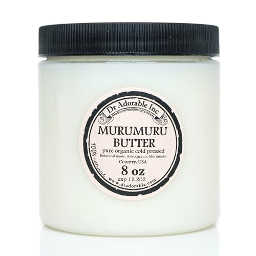 Dr Adorable - 8 oz - Murumuru Butter - Refined Pure Natural Organic Cold Pressed Body Butter Lotion & Soap Making