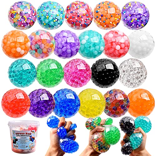 Stress Ball Set 22 Pack - Stress Balls Fidget Toys for Adults - Fidget Balls Relax, Fidget Stress Toys for Office, Christmas,Birthday Gifts