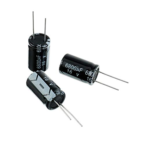 BOJACK 16X25 mm 6800 uF 16 V 6800 MFD 20% Aluminum Electrolytic Capacitors(Pack of 5 Pcs)