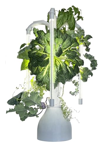 The Hydro Tower Hydroponic Tower with Integrated Lighting and Watering Systems | Simple Setup | Easy Upkeep | Fast Growth