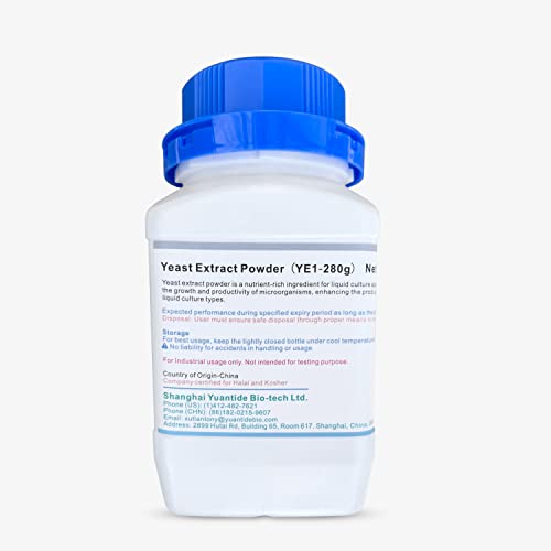 Yuantide Yeast Extract (YC01) Powder (280g) - Industrial Grade Nutrient for Mycology and Microorganisms