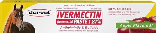 Ivermectin Paste Dewormer - 6.08g dose @ 1.87% Apple Flavor