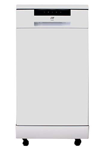 SPT SD-9263W 18 Wide Portable Dishwasher with ENERGY STAR, 6 Wash Programs, 8 Place Settings and Stainless Steel Tub  White