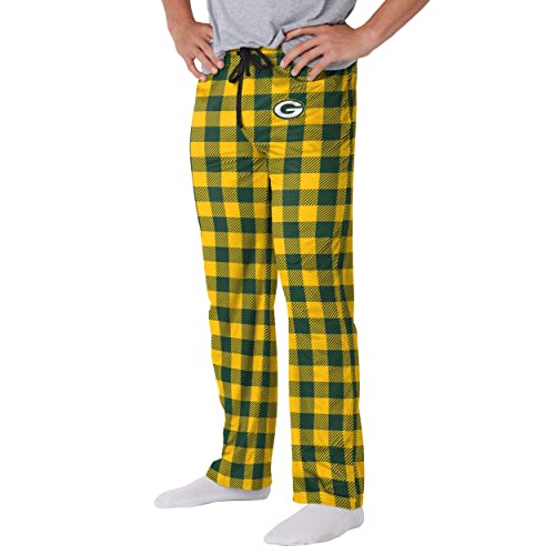 FOCO Green Bay Packers NFL Mens Buffalo Check Lounge Pants - L