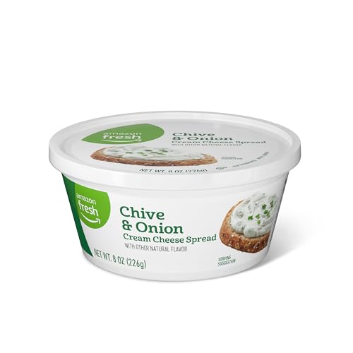 Amazon Fresh, Chive & Onion Cream Cheese Spread, 8 Oz (Previously Happy Belly, Packaging May Vary)