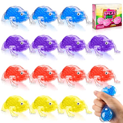 Shappy 12 Pcs Frog Balls Frog Squeeze Frog Party Favors for Calm Down Corner, Autistic, ADHD, Anxiety, Christmas Stocking Stuffers