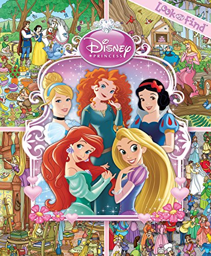 Disney Princess Cinderella, Tangled, Aladdin and More!- Look and Find Activity Book - PI Kids