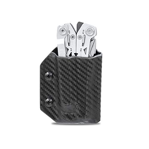 Clip & Carry Kydex Multitool Sheath for Gerber Suspension NXT - Made in USA - Multi Tool Sheath Holder Cover Belt Pocket Holster - Multi-Tool not Included (Carbon Fiber Black)