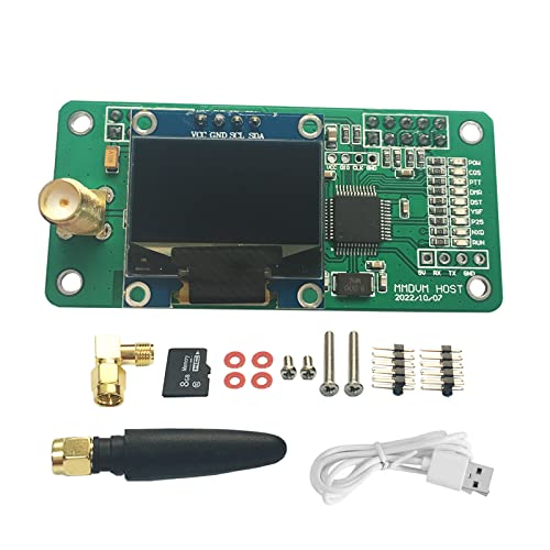 Mokxihit MMDVM Hotspot Board Digital Voice Modem Support DMR DSTAR YSF P25 NXDN for Raspberry Pi-Zero W 2w Pi 1 2 3 B Series Two Colors OLED(Board OLED)