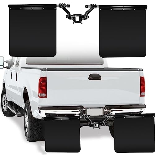 2" Hitch Mounted Mud Flaps, Mud Flaps Height and Width Adjustable, Suitable for Most Types of Vehicles, Protect Vehicles from Scratches