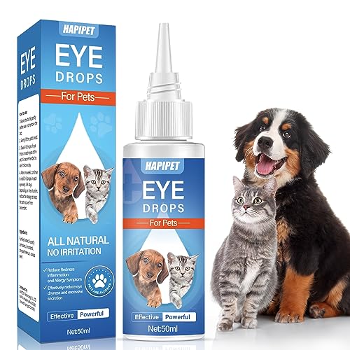 Dog Eye Drops, Dog Eye Infection Treatment, Dog Eye Cleaner Cataract - Relieve Red Eyes & Allergy Symptoms & Removing Eye Stains