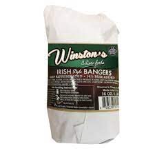 Winstons Irish sausages (Bangers) 16-oz per sealed pack 4-Pack