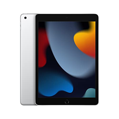 Apple iPad (9th Generation): with A13 Bionic chip, 10.2-inch Retina Display, 64GB, Wi-Fi, 12MP front/8MP Back Camera, Touch ID, All-Day Battery Life  Silver