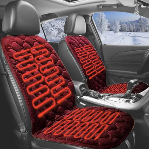 GXARTS 1PCS Driver Side Universal Seat Cover Accessory Kit Red with Adjustment Switch for All Types of Cars Seat Cushion for Full Back and Seat, Universal Seat Cover