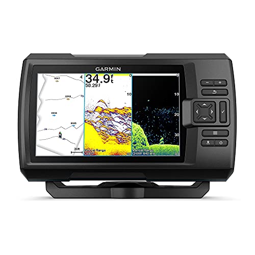 Garmin Striker Vivid 7cv, Easy-to-Use 7-inch Color Fishfinder and Sonar Transducer, Vivid Scanning Sonar Color Palettes (010-02552-00) (Renewed)