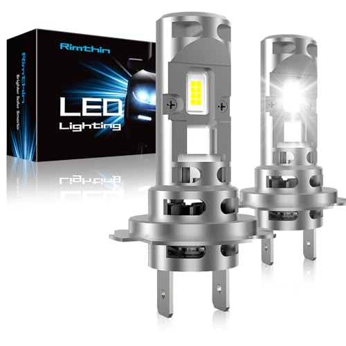 rimthin H7 LED Bulbs, 60W 16000 Lumens Super Bright LED Lights, 6000K Cool White Fog Light Bulb, Plug and Play, Pack of 2
