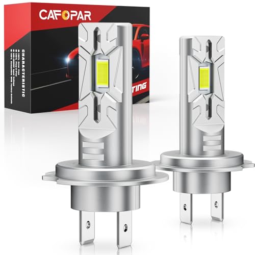 CAFOPAR H7 LED Headlight Bulbs +700% Brighter 30000LM, Diamond White 6500K, Upgraded Model Fanless, Super Power 120W, 1:1 Mini Size No Adapter Required, Non-Polarity, Plug and Play, Pack of 2