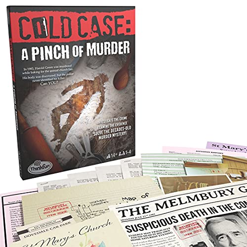 ThinkFun Cold Case: A Pinch of Murder  A Murder Mystery Game in a Box for Ages 14 and Up