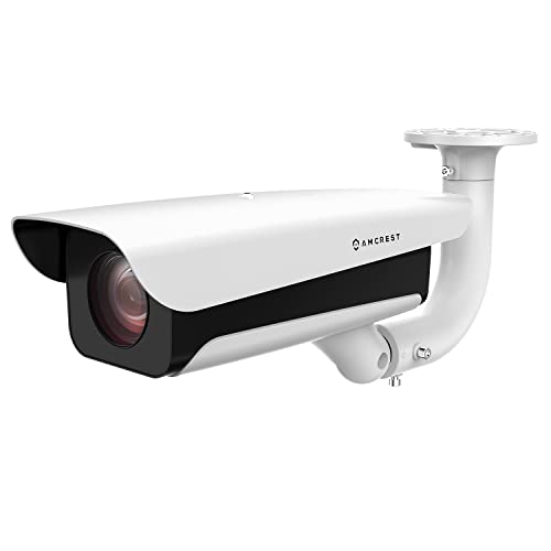 Amcrest License Plate Recognition (LPR) Camera, 10-50mm Optical Zoom AI IP POE Camera 4MP @ 30fps, 1/1.8" Low-Light Sensor, 98ft Full NightColor, Human/Face/Vehicle Detection, Bullet IP4M-1062EW-AI