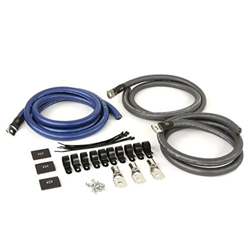 NVX True Spec 1/0 Gauge 100% OFC Wire Big 3 Amp Wiring Update Kit for Car Audio Systems up to 350 Amps [XBG3PK]