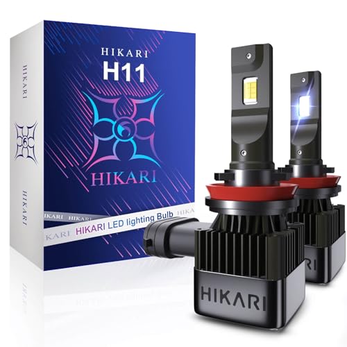 HIKARI 2022 HyperStar H11/H8/H9/H16 25000LM Wireless LED Fog Bulbs, 32W Acme-X LED Equivalent to 150W Ordinary, Wider Driving Vision, Halogen Upgrade Replacement, 6000K White IP68, H16