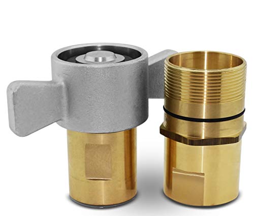 1" NPT Wet-Line Wing Nut Hydraulic Quick Disconnect Coupler/Coupling Set