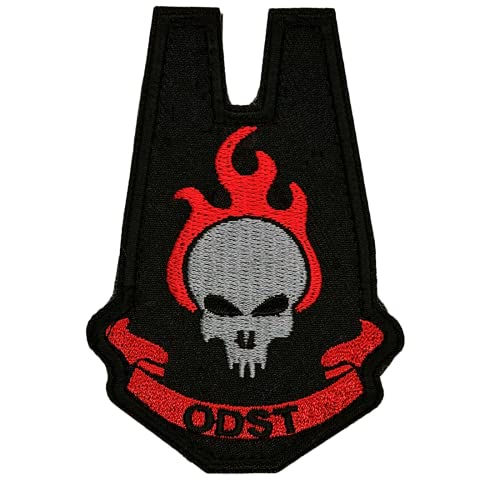 Hook ODST Black Red Tactical Morale Patch - 2.5 x 3.5 inch P140