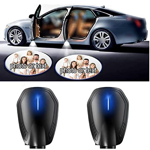 Custom Car Door Projector Lights,Rechargeable Wireless Car Door Lights,Your Logo Picture Text Photo (2PCS)